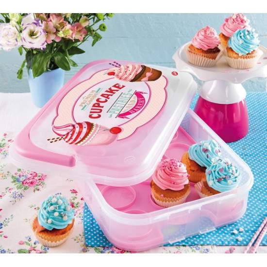 حامل كب كيك من سنيبس 7 لتر ، وردي