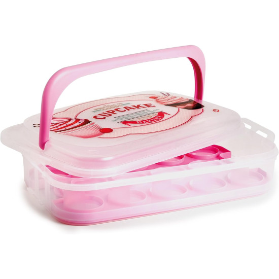 حامل كب كيك من سنيبس 7 لتر ، وردي