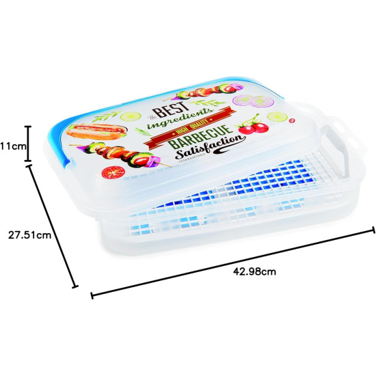 علبة طعام سنيبس ماكسي آيس للشواء، سعة 7 لترات، أزرق