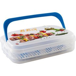 علبة طعام سنيبس ماكسي آيس للشواء، سعة 7 لترات، أزرق