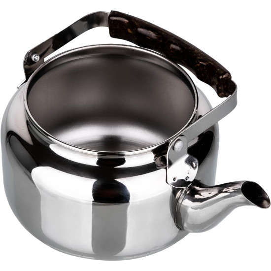 براد شاي من الفولاذ المقاوم للصدأ بمقبض معزول، سعة 0.66 لتر