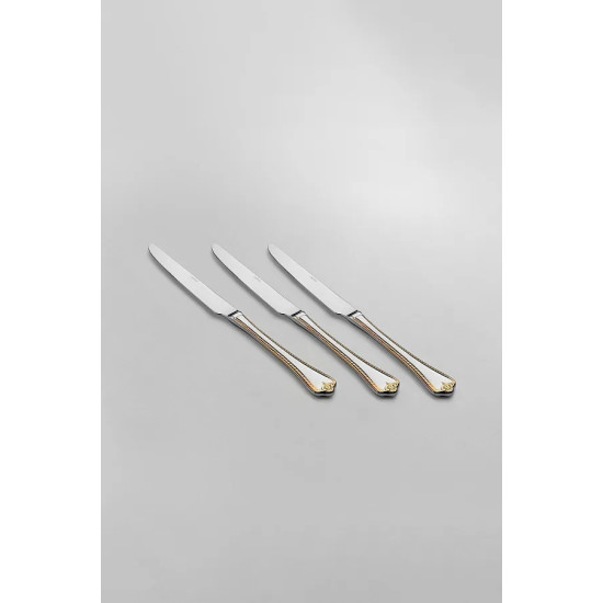 طقم أدوات المائدة مكون من 89 قطعة ذهبي مع صندوق خشبي فاخر