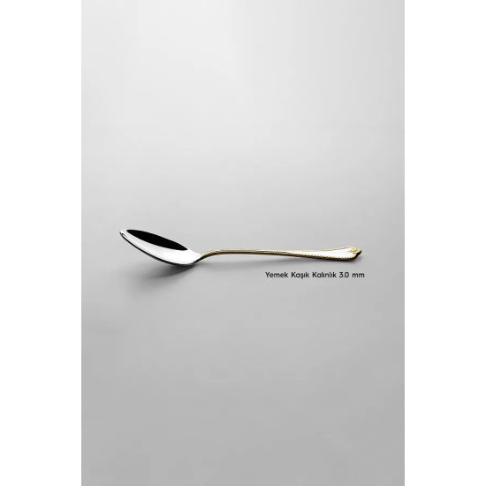 طقم أدوات المائدة مكون من 89 قطعة ذهبي مع صندوق خشبي فاخر