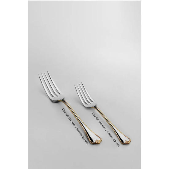 طقم أدوات المائدة مكون من 89 قطعة ذهبي مع صندوق خشبي فاخر