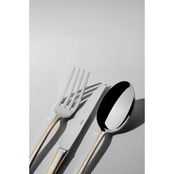 طقم أدوات مائدة فوليا ذهبي مكون من 36 قطعة لـ 6 أشخاص