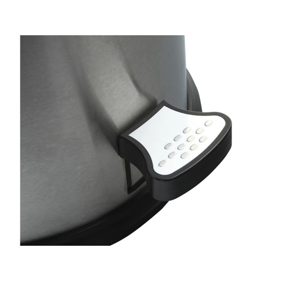 سلة مهملات استيل مزودة بدعاسة سعة 33 لتر