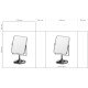 مراية مربعة ذات وجهين - مرآة عادية + مرآة مكبرة 17*14 سم