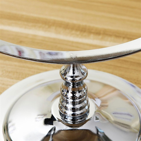 Elegant Double-Sided Round Mirror - Regular Mirror + Magnifying Mirror 15cm