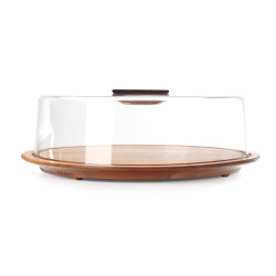  صحون كيك خشب مدور