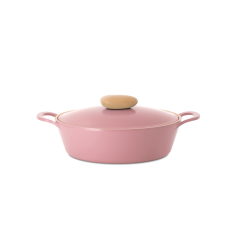 قدور كوري ريترو سعة 26 سم وردي