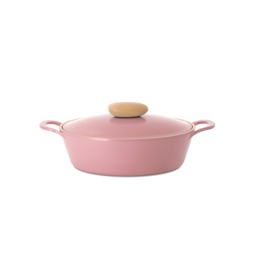 قدور كوري ريترو سعة 26 سم وردي