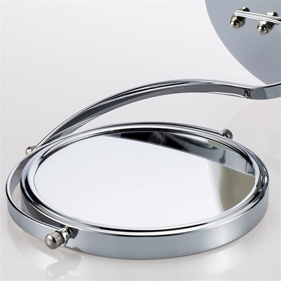 مراية دائرية ذات وجهين - مرآة عادية + مرآة مكبرة 17سم مراية دائرية ذات وجهين - مرآة عادية + مرآة مكبرة 17سم