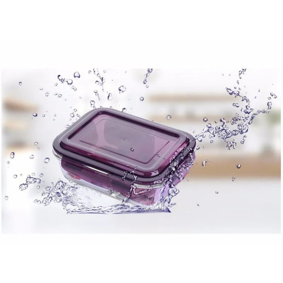 علب تخزين زجاج مربع من ليهي 800 مل