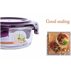 علب تخزين زجاج دائري من ليهي 950 مل