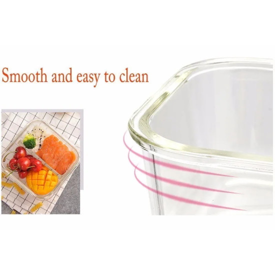 علب تخزين زجاج دائري من ليهي 950 مل