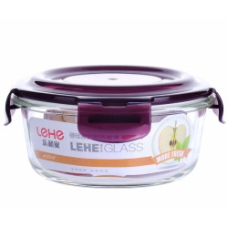 علب تخزين زجاج دائري من ليهي 950 مل