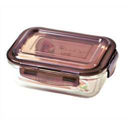 علب تخزين زجاج مستطيل 1040مل