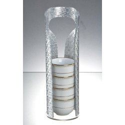 حامل اكواب قهوة فضي من الأكريلك