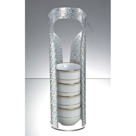 حامل اكواب قهوة فضي من الأكريلك