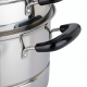 3-Tier Stainless Steel Steamer, 26cm
