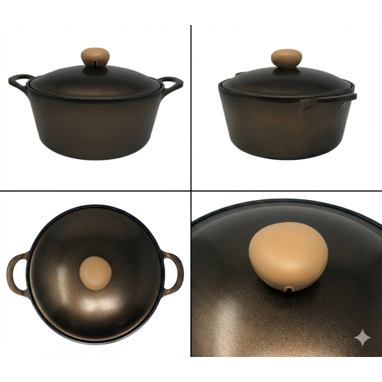 قدر ريترو نيوفلام لون برونز 22 سم