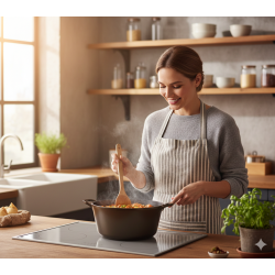 قدر ريترو نيوفلام لون برونز 22 سم