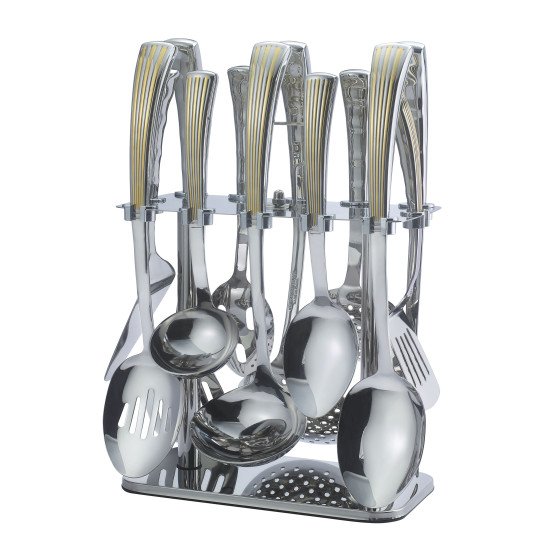 طقم ملاعق ستانلس ستيل مكون من 13 قطعة