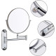 Double-Sided Round Wall Mirror - Regular Mirror + 20cm Magnifying Mirror Double-Sided Round Wall Mirror - Regular Mirror + 20cm Magnifying Mirror