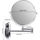Double-Sided Round Wall Mirror - Regular Mirror + 20cm Magnifying Mirror Double-Sided Round Wall Mirror - Regular Mirror + 20cm Magnifying Mirror