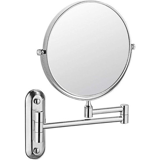 Double-Sided Round Wall Mirror - Regular Mirror + 20cm Magnifying Mirror Double-Sided Round Wall Mirror - Regular Mirror + 20cm Magnifying Mirror