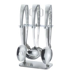   طقم ملاعق ستانلس ستيل مكون من 7 قطع