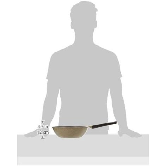 Neoflam Granite Extreme Deep Wok, 26cm, Beige