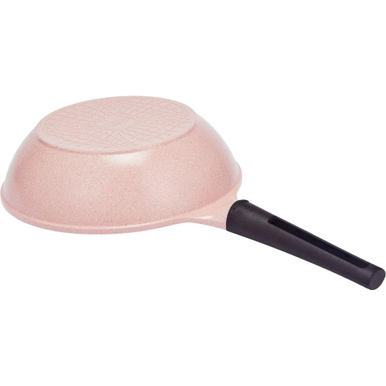 Neoflam Granite Extreme Deep Wok, 26cm, Pink