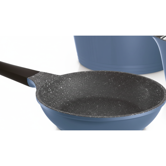 طقم تيلي من نيوفلام لون أزرق 4 قطع