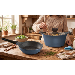 طقم تيلي من نيوفلام لون أزرق 4 قطع