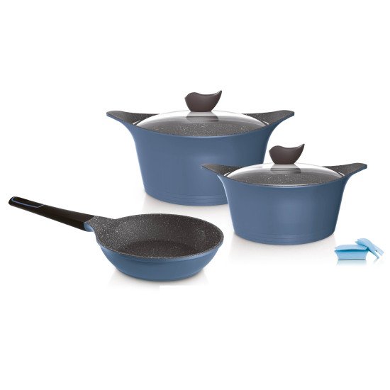 طقم تيلي من نيوفلام لون أزرق 5 قطع