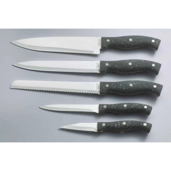 طقم سكاكين مطبخ مع حامل 6 قطع