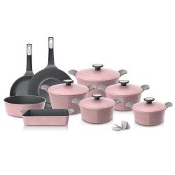 طقم قدور كوري اكسترما مكونة من 14 قطعة  وردي