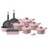 طقم قدور كوري اكسترما مكونة من 14 قطعة  وردي
