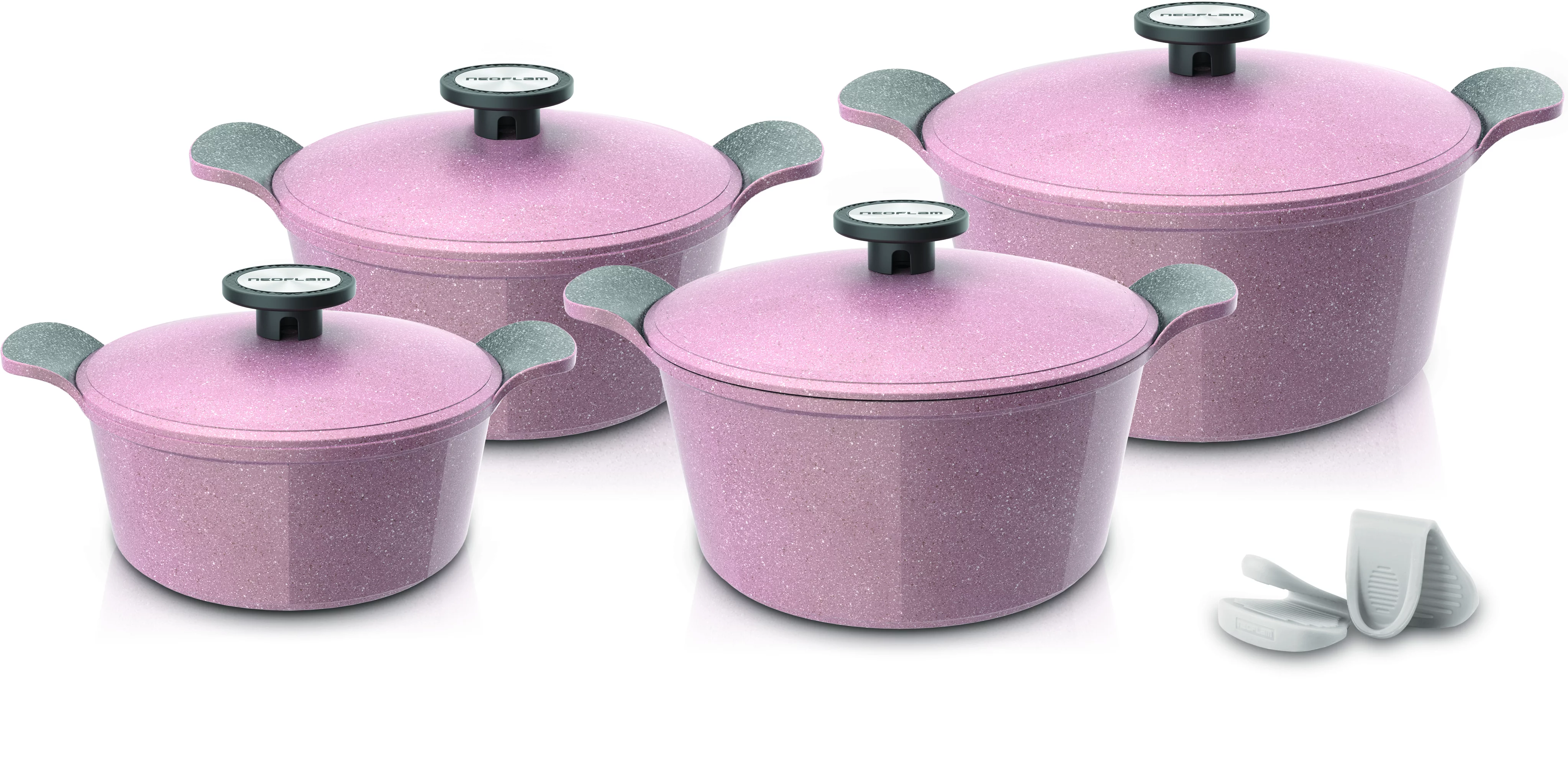 Korean cookware set, pieces, extrema, pink 116218