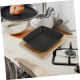 Square iron grill pan