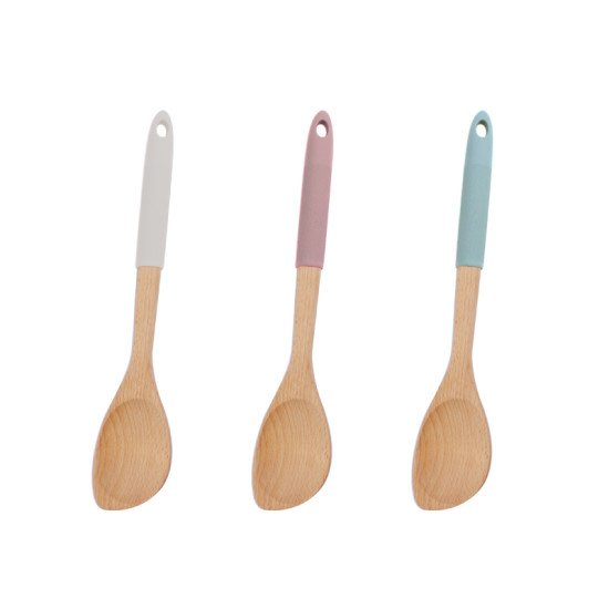 Silicone wooden spoon