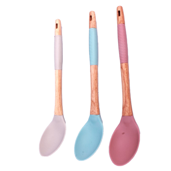Silicone wooden spoon