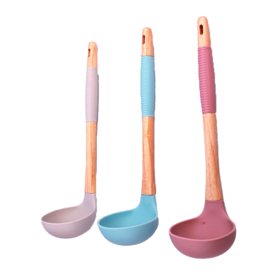 Silicone wooden spoon