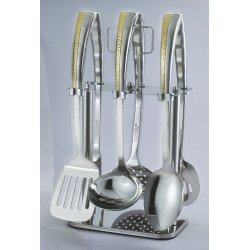 طقم ملاعق ستانلس ستيل استاند مكون من  7 قطع