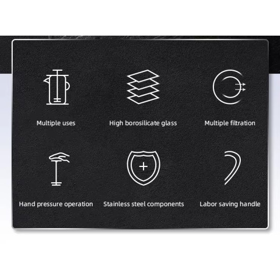 مج زجاجي محضر قهوة 600 مل