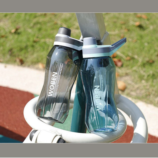 زمازم مياه رياضية مع شفاطة بلاستيكية، 4 الوان سعة 1000 مل