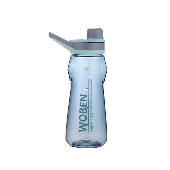 زمازم مياه رياضية مع شفاطة بلاستيكية، 4 الوان سعة 1000 مل