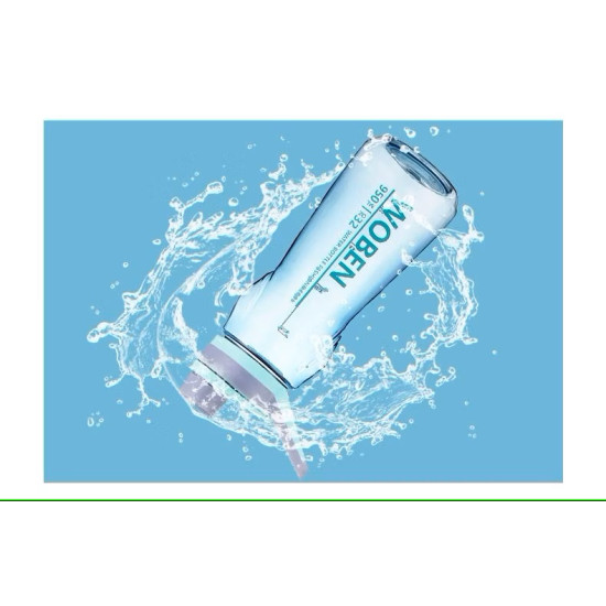 زمازم مياه رياضية مع شفاطة بلاستيكية، 4 الوان سعة 1000 مل