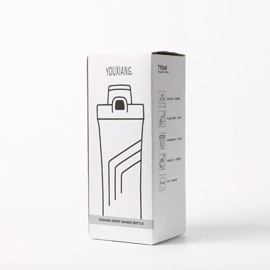 زمازم مياه رياضية مع شفاطة بلاستيكية، 2 لون  سعة 500 مل